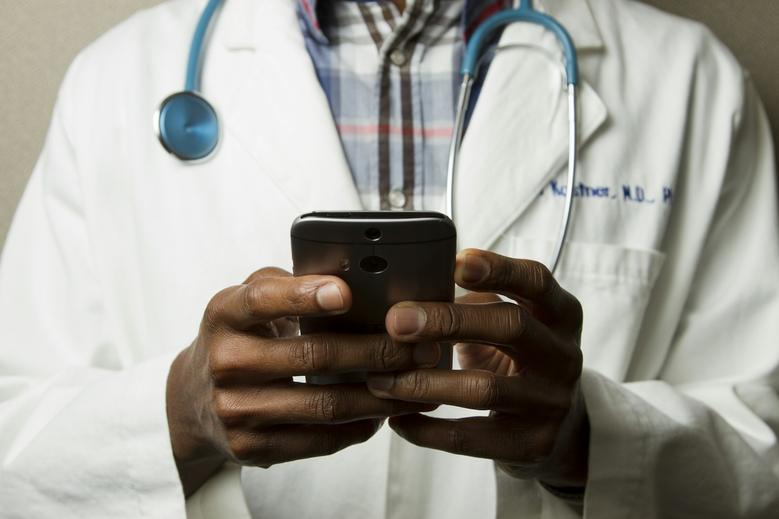 Clinician reviewing a patient care plan